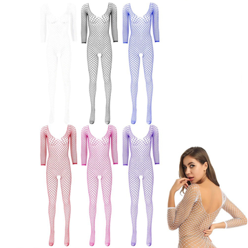 Women's Hollow Out Fishnet Bodysuit / Ladies Crotchless Bodystockings / Stretch Full Body Stockings - EVE's SECRETS